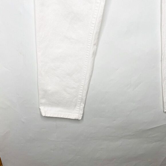 Levis 550 Vtg 90s Womens Jeans Sz 9 Long Made in USA White Denim Jeans Mom - Picture 4 of 12